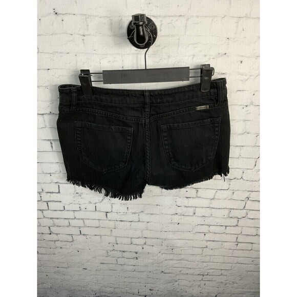 KanCan Womens Black Distressed Cutoff Shorts Cotton Pockets Size S T2 - Picture 5 of 10